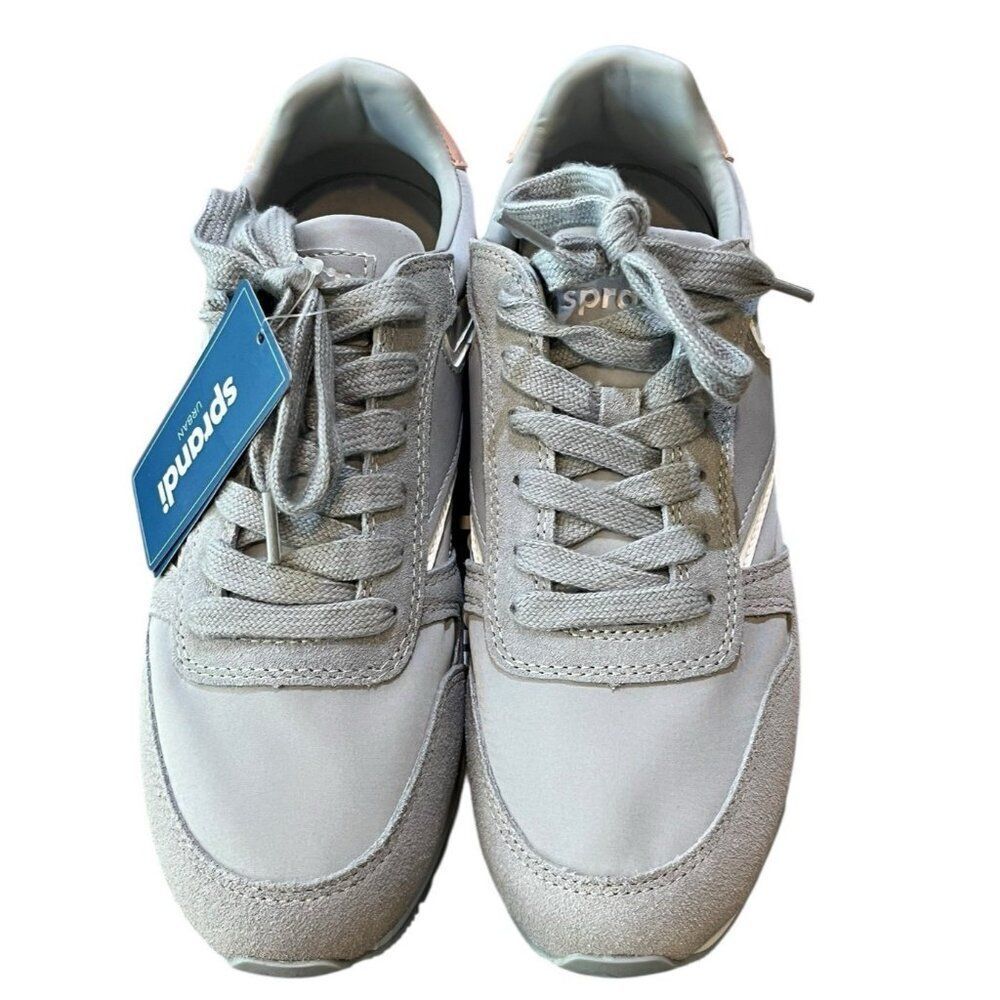 Sprandi Urban Womens 8.5 Euro 39 Lace Up Sneakers Gray Suede Trainers Shoes New